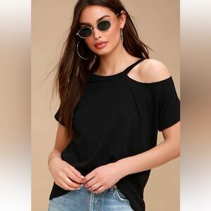 It’s a Vibe Distressed Black Tee